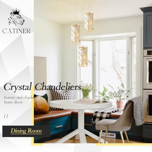 Gold Crystal Pendant Light 3 (3 Count)