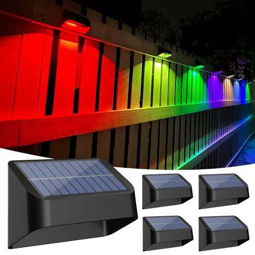 Brighter Solar Fence Lights RGB 8 Colors (4 Count)