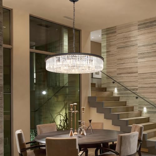 Modern Crystal Chandelier with 12 Lights