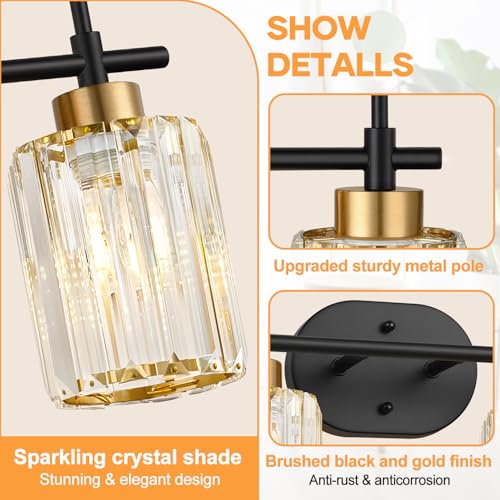 Modern Crystal Bathroom Vanity Light Fixtures