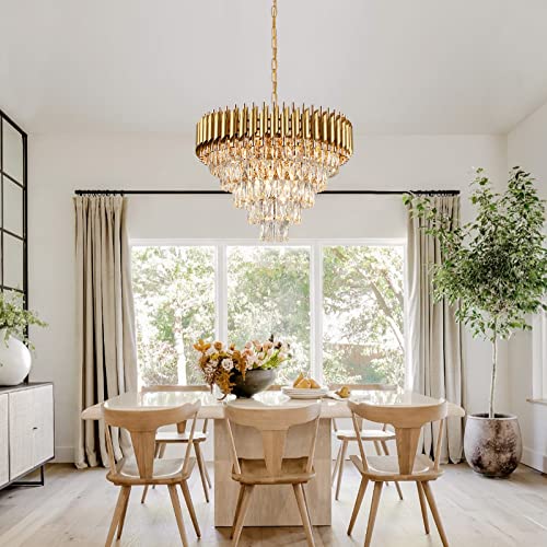 Modern Crystal Chandelier Gold