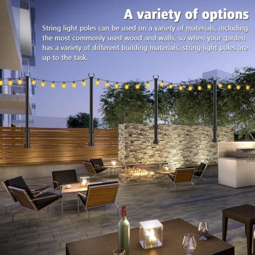 4 Pack 5Ft String Light Poles