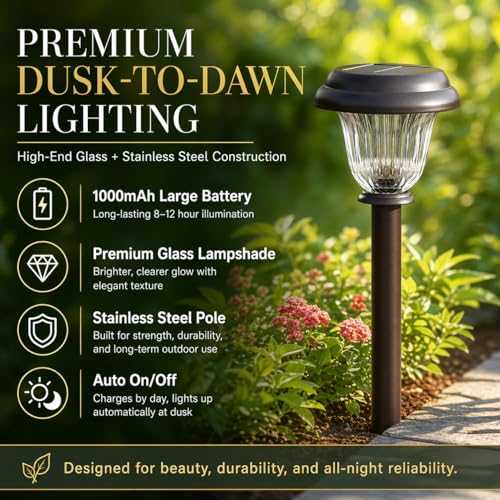 8 Pack Solar Lights Outdoor Pathway (8 Count)