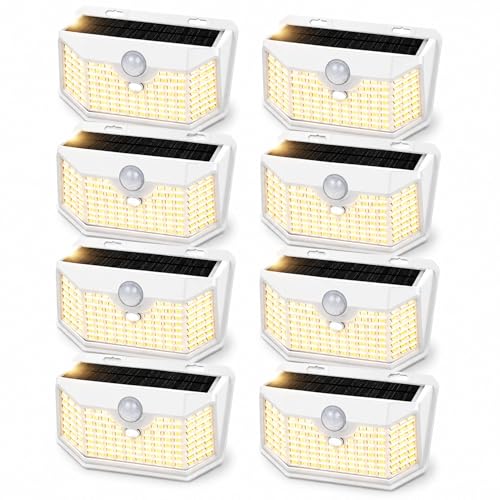 120 LED Solar Lights Outdoor Motion Sensor (8 Count)