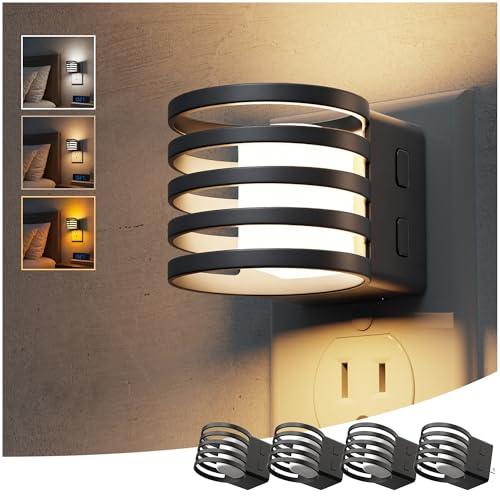 Night Light 4 Pack 3CCT Night Lights Plug into Wall (4 Count)