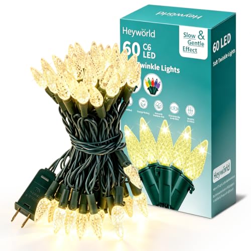 C6 Gentle Twinkle Christmas Lights (Warm White / 60 LED)