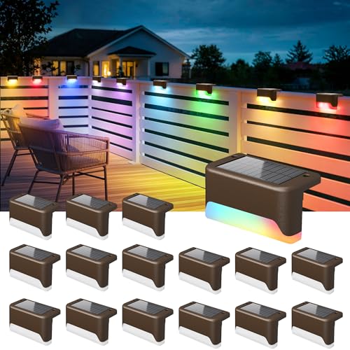 Solar Deck Lights Outdoor (16 Count)