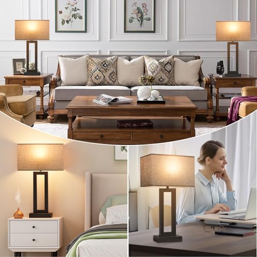 22" Tall Living Room Lamps for Night Stands (2 Count)