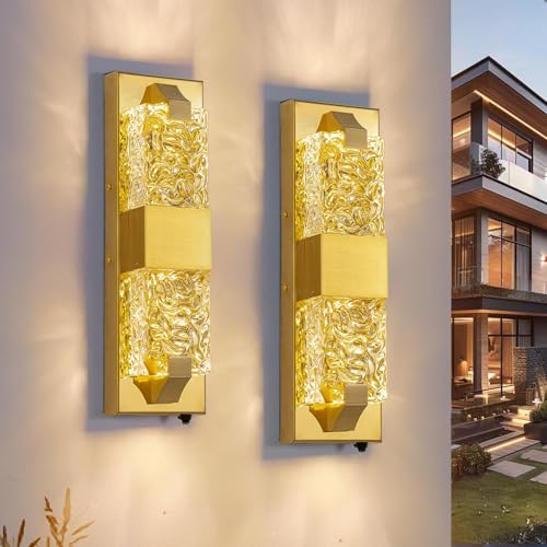 15.3" Dusk to Dawn Outdoor Wall Lights (2 Count)