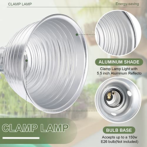 12 Pack Clamp Lamp Light with Aluminum Reflector (12 Count)