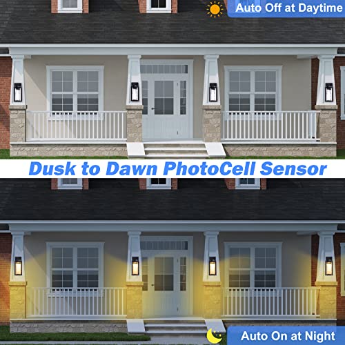 Modern LED Dusk to Dawn Outdoor Light Fixtures (2 Count)