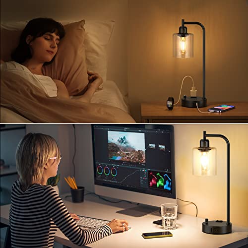 Industrial Bedside Lamps Set of 2 (2 Count)
