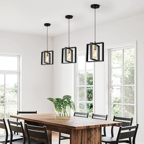 Black Pendant Lights Kitchen Island Set of 2 (2 Count)