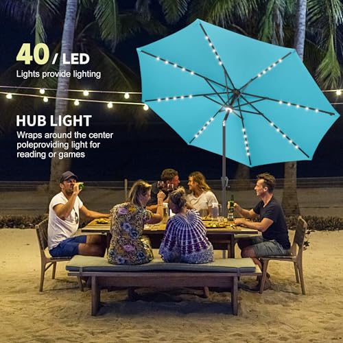 Solar Patio Umbrella with Centre Light