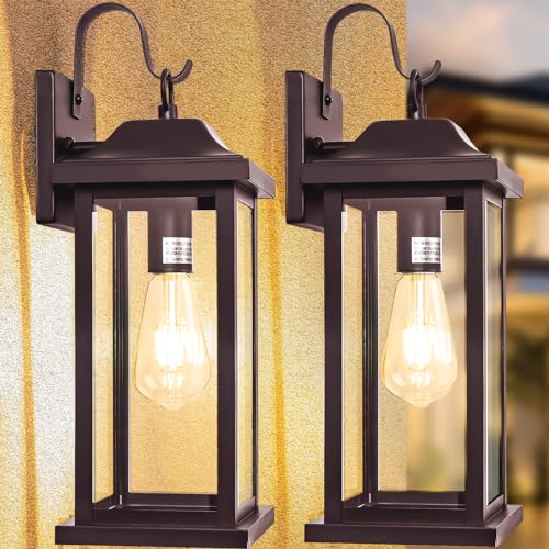 2 Pack Large Bronze Outdoor Light Fixtures for House (2 Count)