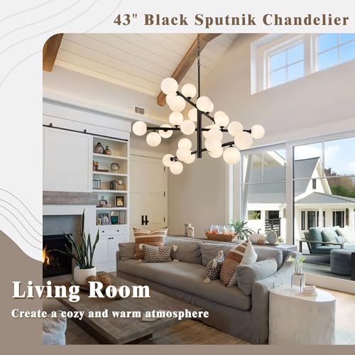 43"Black Sputnik Chandeliers