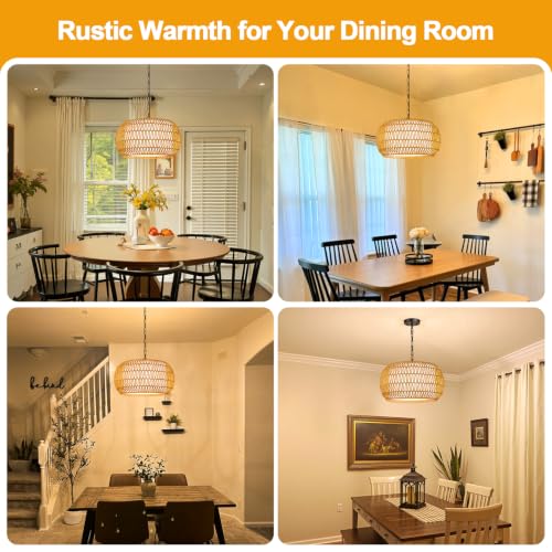 9" 52" Height Adjustable Farmhouse Chandelier Light Fixture