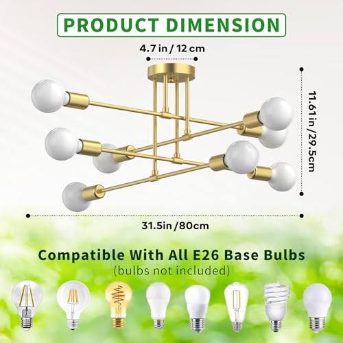 Modern Sputnik Chandelier Ceiling Light Fixtures