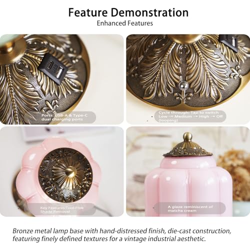 Vintage Touch Bedside Table Lamp