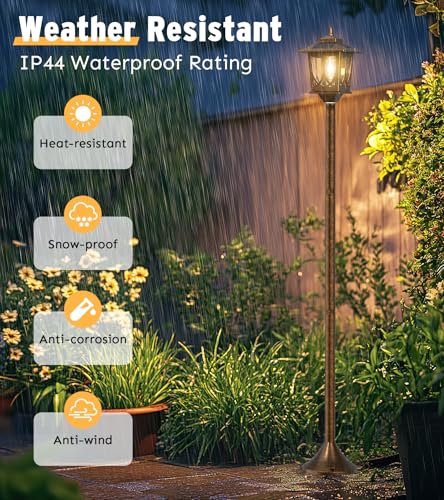 63" Solar Lamp Post Light 2 Pack (2 Count)