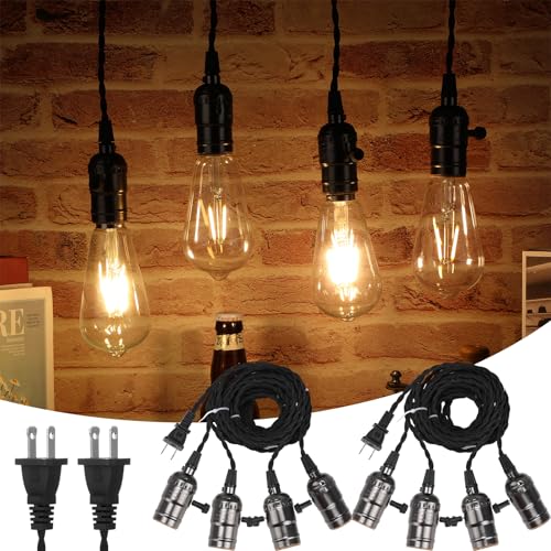 2 Pcs Pendant Light Sockets Cord Kit