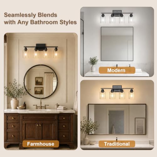 Modern Bathroom Light Fixtures Over Mirror