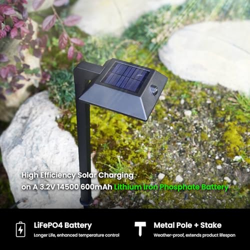 4PK Mesh Linkable Solar LED Security Pathway Light (4 Count)