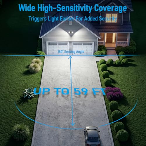 3CCT Motion Sensor Security Lights Dusk to Dawn IP65 Bronze