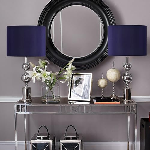 Large Blue Lamp Shade Set of 1