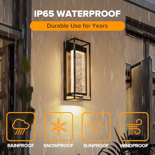 2 Pack Outdoor Wall Light Fixtures (2 Count)