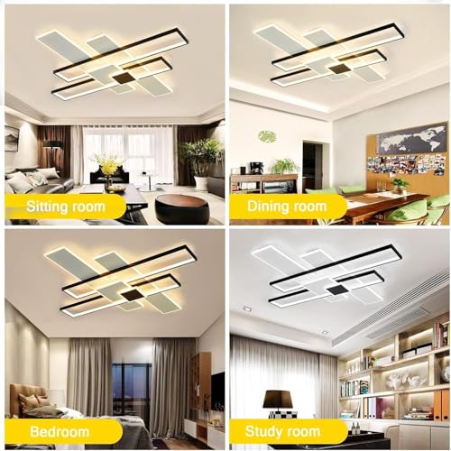 Large Geometric LED Flush Mount Ceiling Light