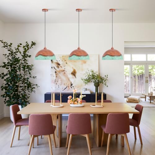 15.7" Metal Dome Pendant Light Industrial Color Painting Lampshade