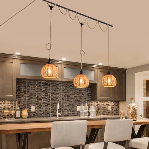3 Light Hanging Light with Plug in Cord