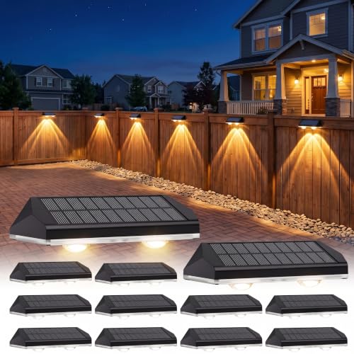 Fence Lights Solar Powered (12 Count)