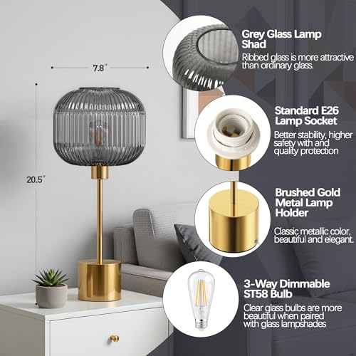 Glass Table Lamp for Living Room