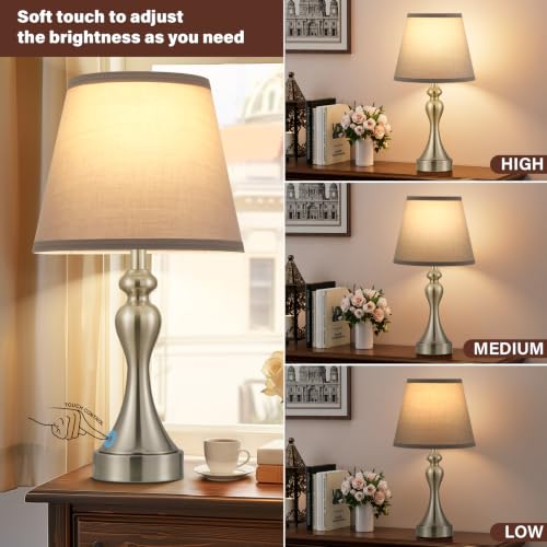 Touch Lamps for Nightstand (2 Count)