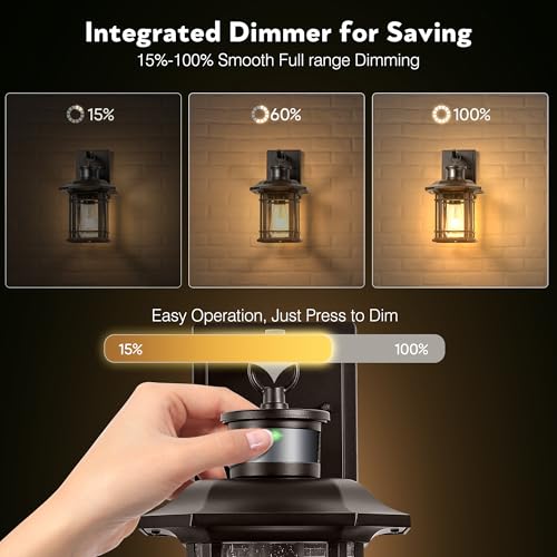 Brown Motion Sensor Outdoor Light Fixture