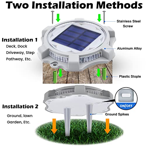 Solar Deck Lights Outdoor (4 Count)
