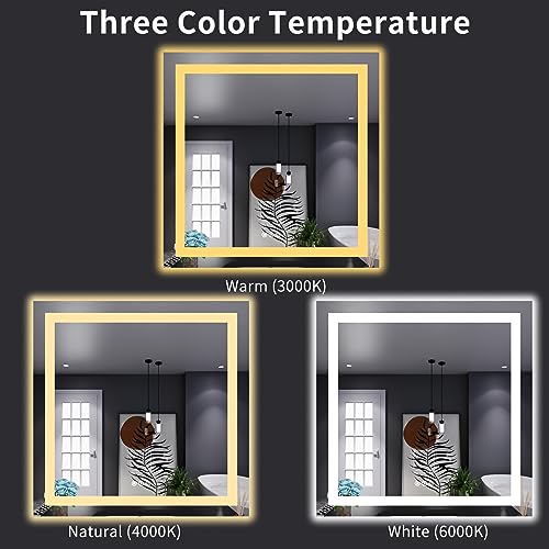 32"X32" LED Bathroom Mirror with Lights
