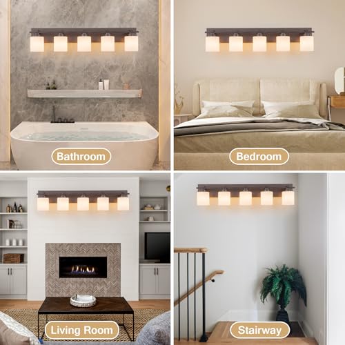 Modern Bathroom Light Fixtures Over Mirror