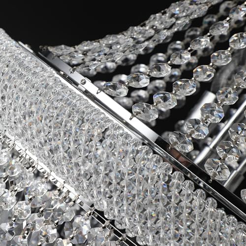 Chrome Crystal Chandeliers for Dining Room