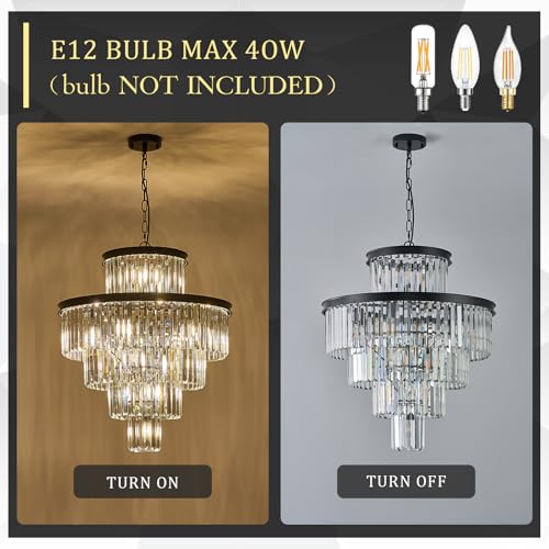 24" Modern Crystal Chandeliers