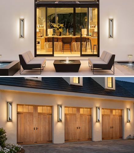 23.6'' LED Outdoor Wall Lights Modern Black Indoor Wall Sconce Lighting