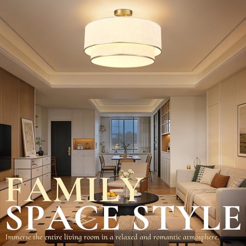 20 Inch Semi Flush Mount Ceiling Light