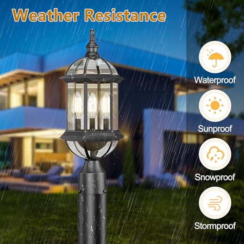 3 Light Lantern Post Lights Outdoor Lamp Post Light Fixture