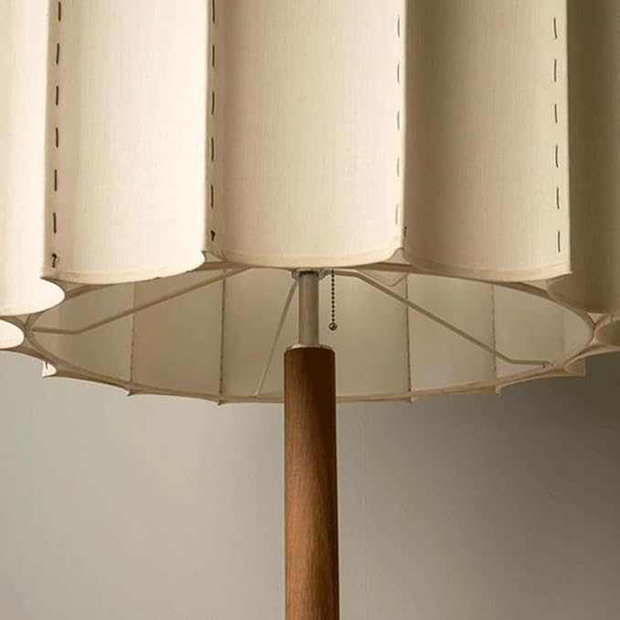 Japanese Style Wabi-sabi Bedroom Study B&B Desk Light French Romantic Wooden Art Handmade White Fabric Desk Lamp Living Room Sofa Beside Decorative Table Lamp Cafe Western Restaurant Lighting Fixture