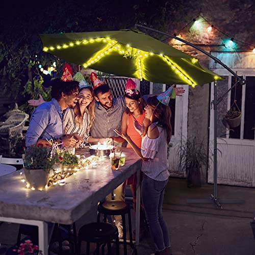 Patio Umbrella String Lights with 16 Color Changing and 12 Modes