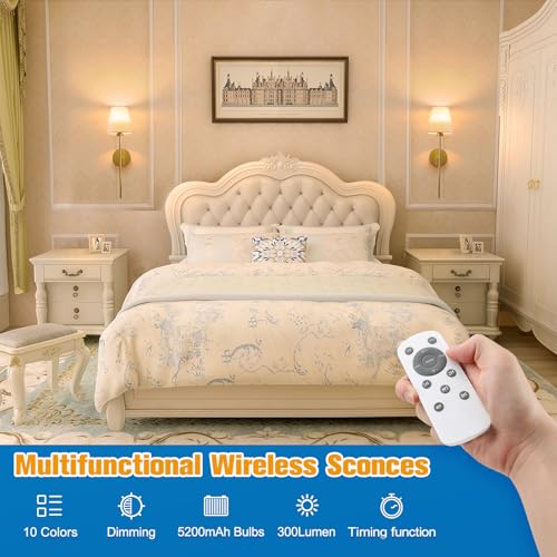 19.9 inch Battery Operated Wall Sconce Set of 2 (2 Count)