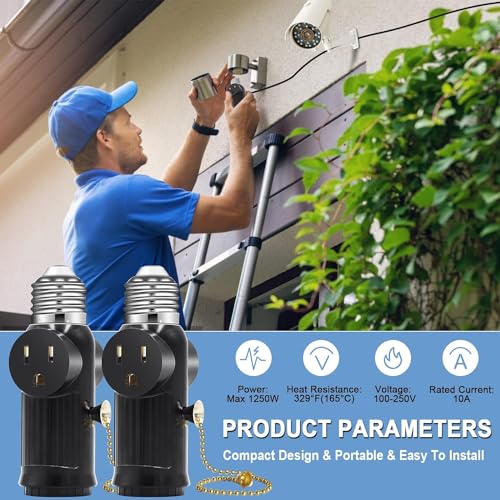 3PCS Light Socket Outlet Adapter (3 Count)