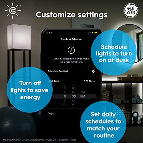 GE CYNC A19 Smart LED Light Bulbs (4 Count)